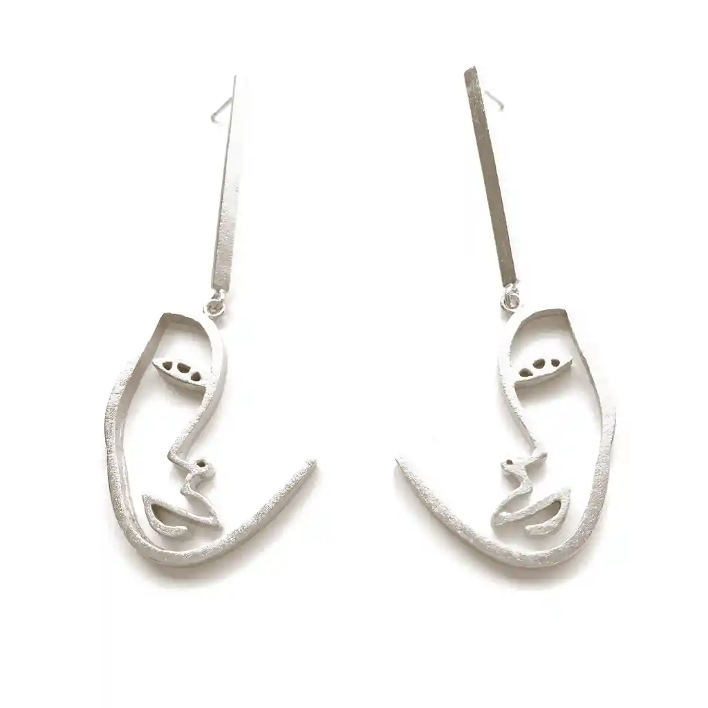 Aretes Bia Largos Plata