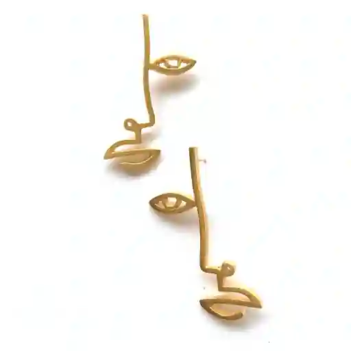 Aretes Bia Silueta Oro