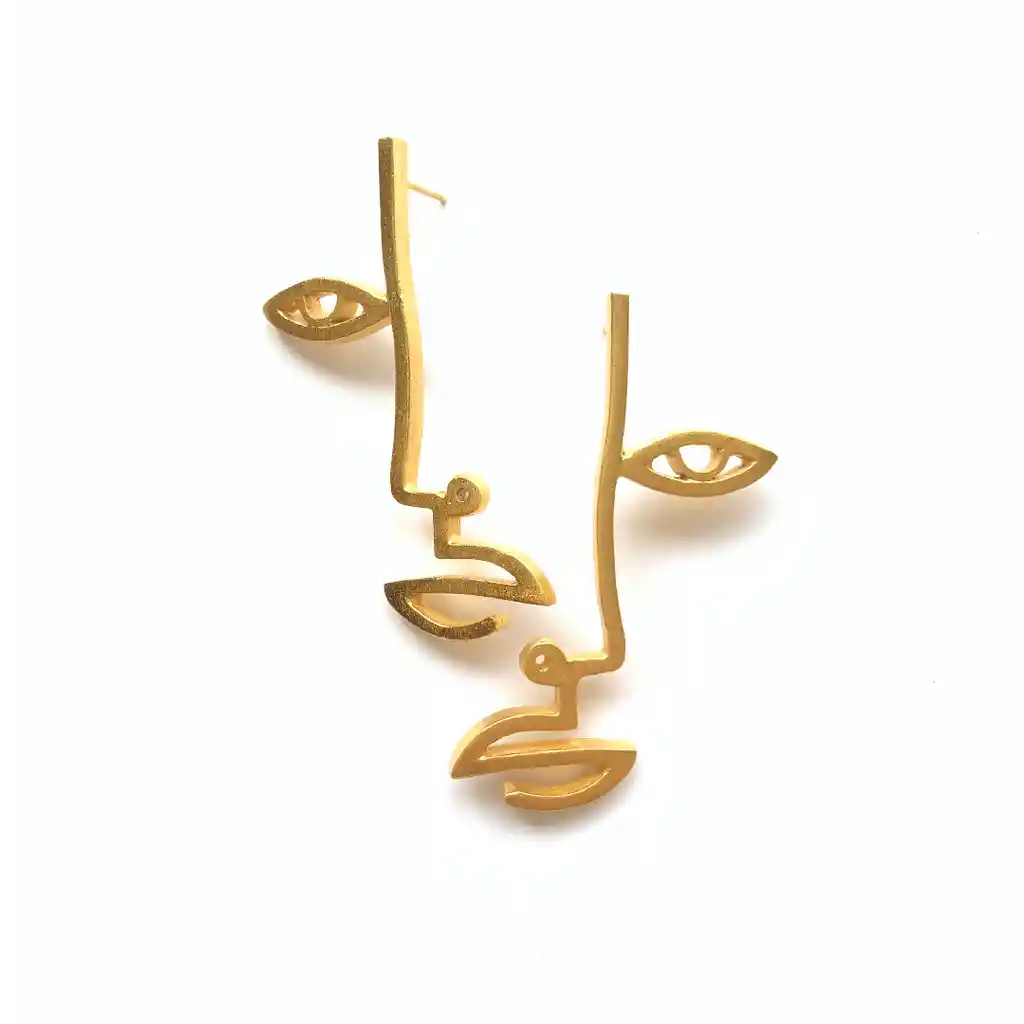 Aretes Bia Silueta Oro