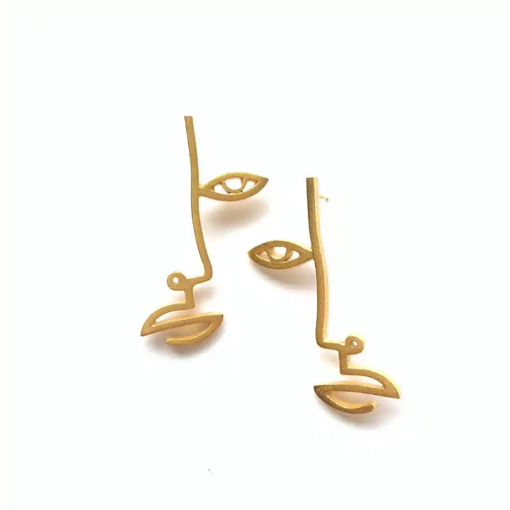 Aretes Bia Silueta Oro