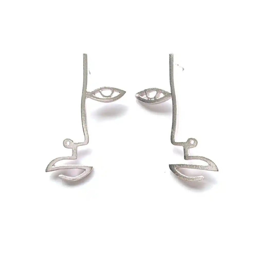 Aretes Bia Silueta Plata