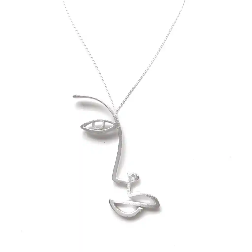 Collar Bia Silueta Plata