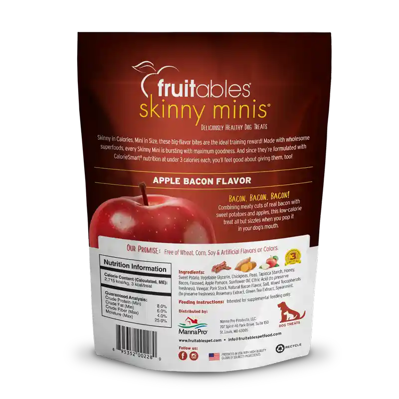 Snacks Fruitables Skinny Minisperros Manzana Y Tocino 141Grs