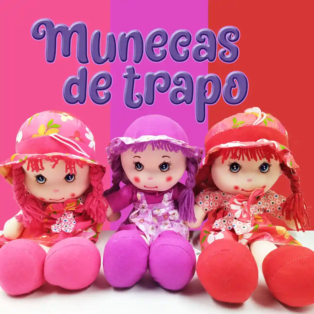 Muñecas Trapo Juguetes Niñas Peluche Infantil Jugueteria