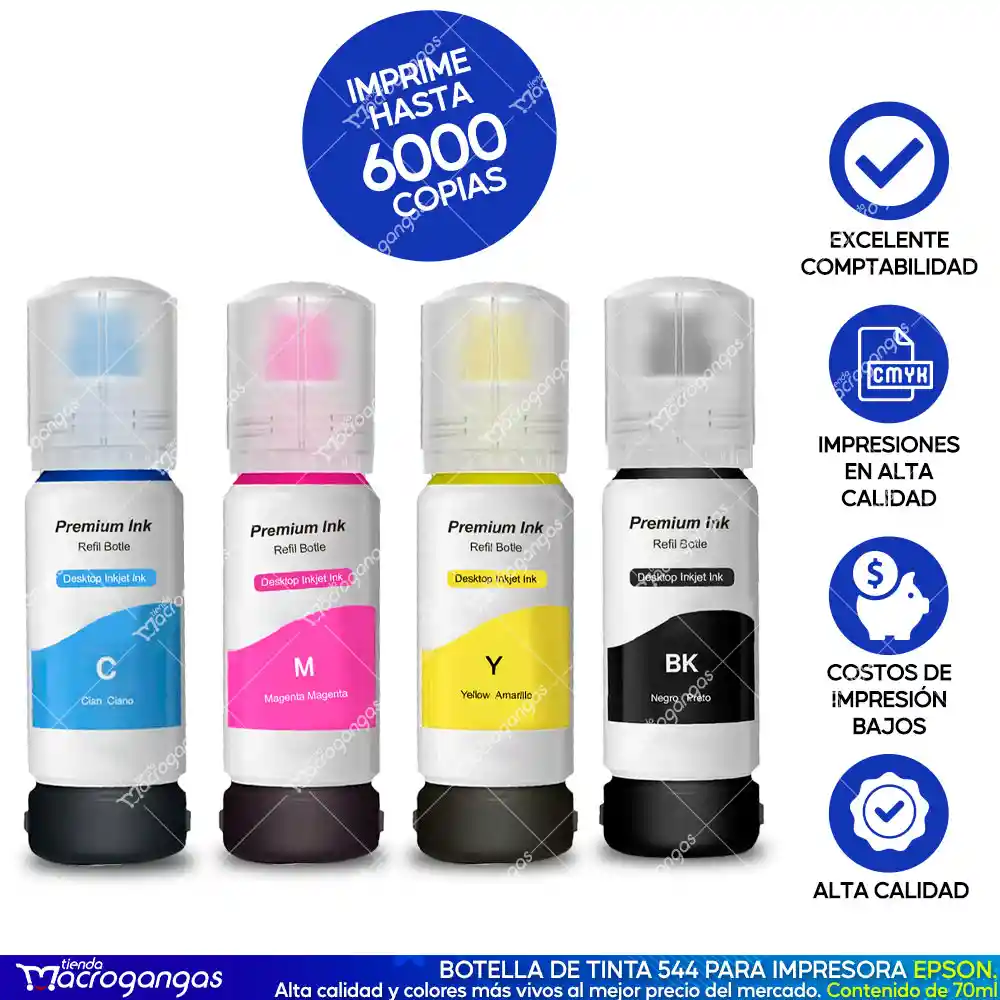 Kit De Tinta Premium Ink 544 70ml