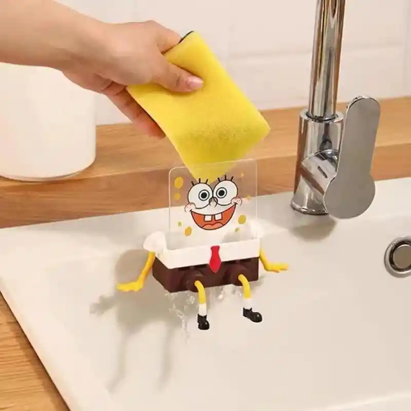 Soporte De Esponjas De Dibujos Animados Escurridor Para Cocina | Bob Esponja