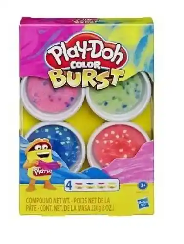   Play Doh  Color Burst Paquete De 4 Colores No Toxicos 