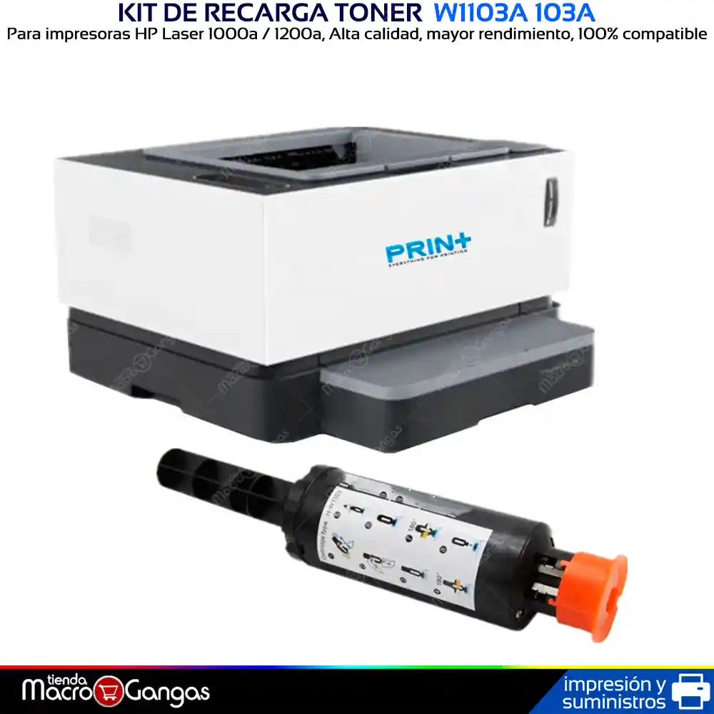 Kit Recarga Tóner W1103a 103a Neverstop Laser 1000a Mfp 1200