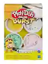 Set De 4 Frascos De Plastilina Play Doh Color Burst