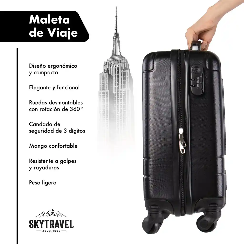 Maleta De Viaje 16 Pulg 10 Kgs Cabina Rigida Policarbonato