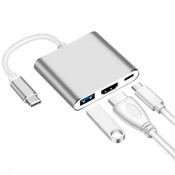 Adaptador Mac Windows Hub Usb-c A Hdmi Usb 3.0 Usb C 3 En 1