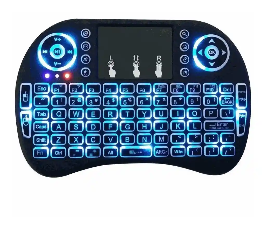 Mini Teclado Inalámbrico Con Touchpad Y Recargable Para Pc, Android, Tv Box, Windows