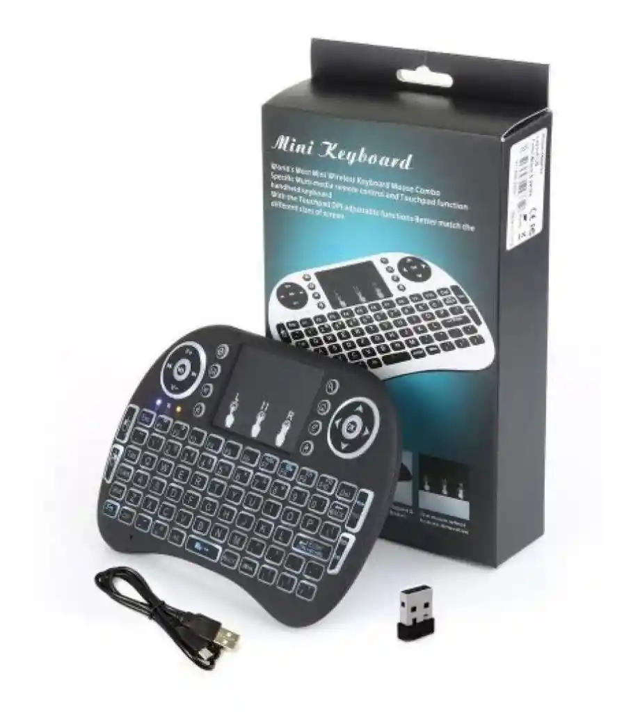 Mini Teclado Inalámbrico Con Touchpad Y Recargable Para Pc, Android, Tv Box, Windows