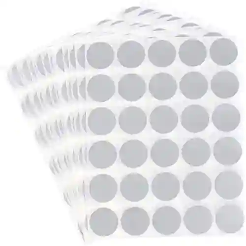 Paquete De Sticker Circular Adhesivo 13x13mm X231 Unds Plateados - Rotulos