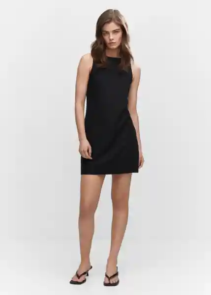 Vestido Noemi Negro Talla XL Mujer Mango