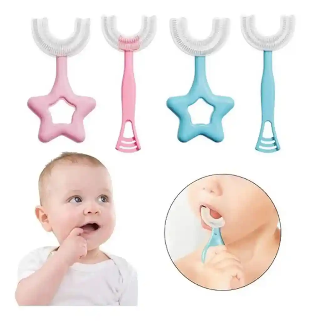 Cepillo De Dientes Para Bebé, Silicona En Forma De U Niños