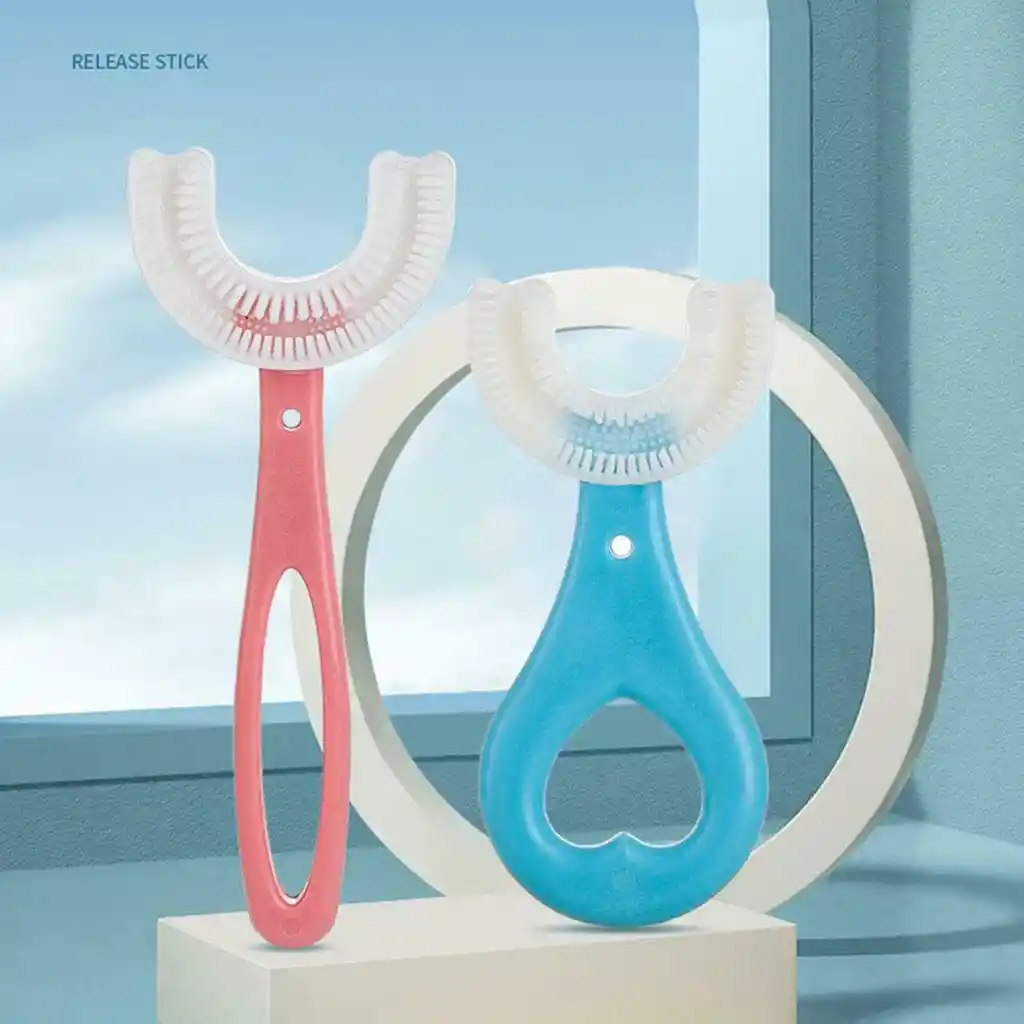 Cepillo De Dientes Para Bebé, Silicona En Forma De U Niños