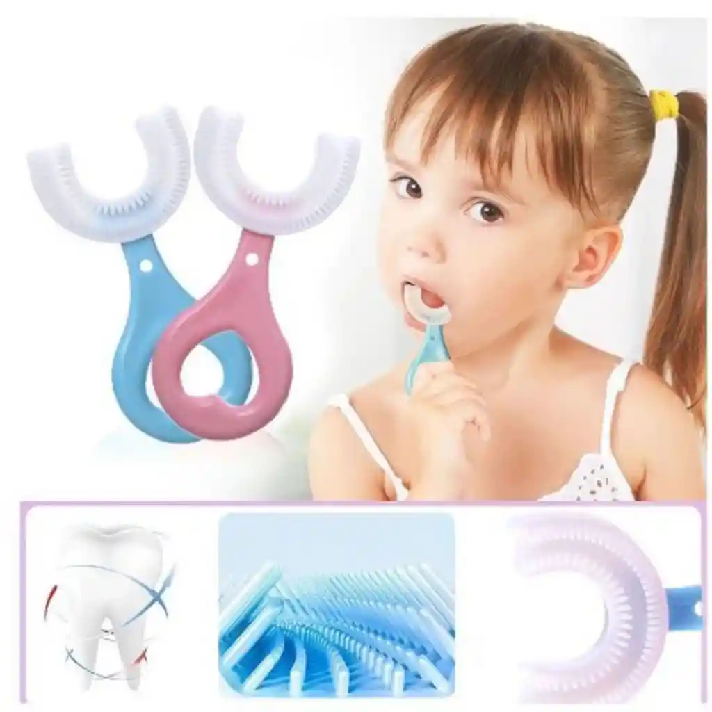 Cepillo De Dientes Para Bebé, Silicona En Forma De U Niños