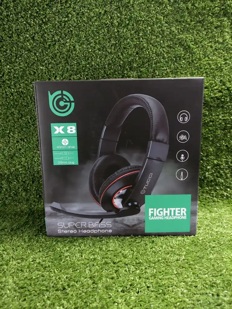 Diadema Gamer X8 | Fighter Gaming Headphone | Super Bass |stereo Headphone| Tucci -ch | Audifono | Microfono | Calidad