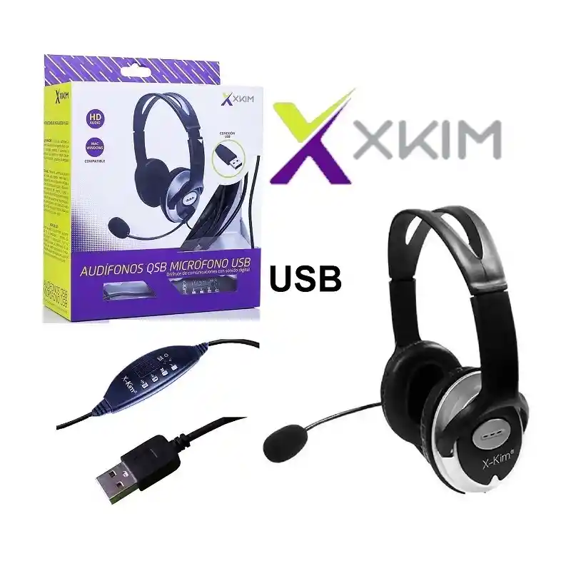   X-Kim  Audifonos Qsb Microfono Usb 