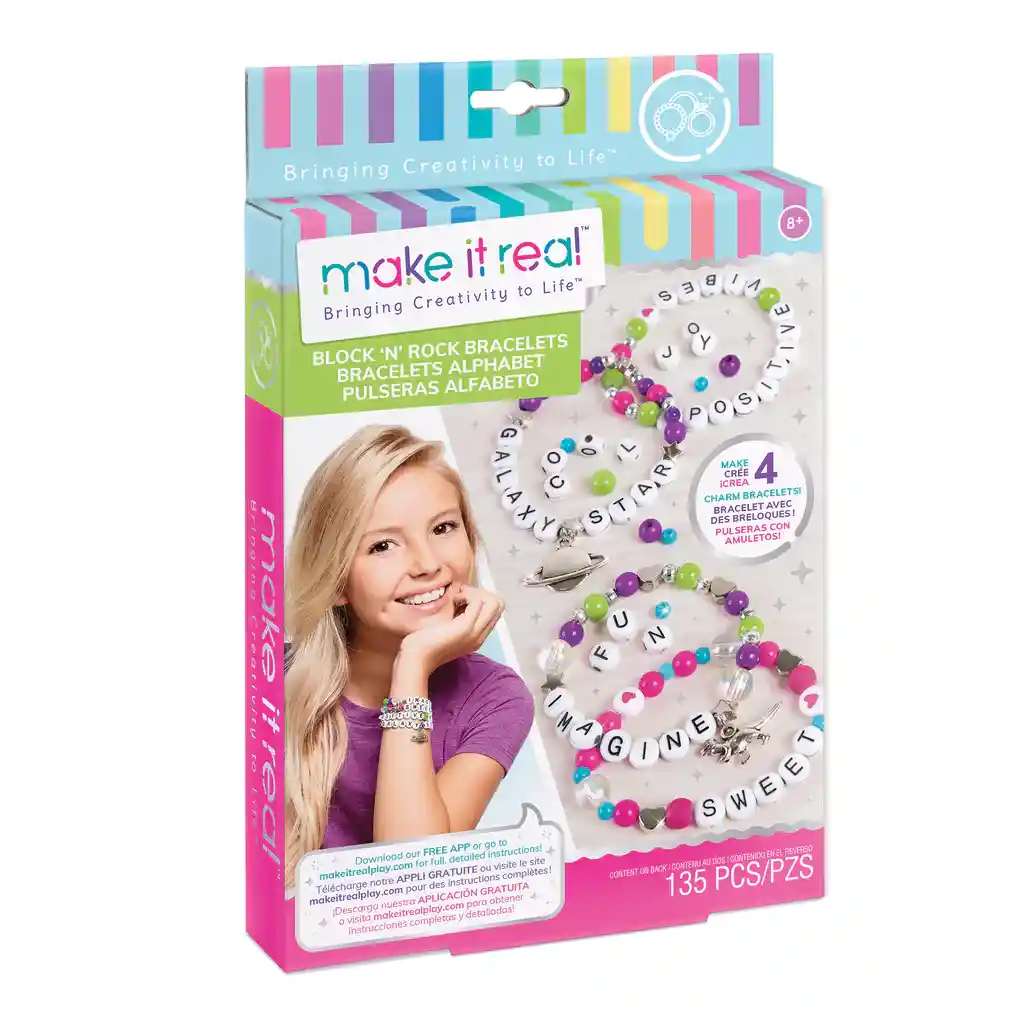 Kit Para Hacer Pulseras Manillas Juguete Para Niña Letras