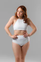 Vestido De Baño Bikini Heart Ref. Agua Blanco Talla L