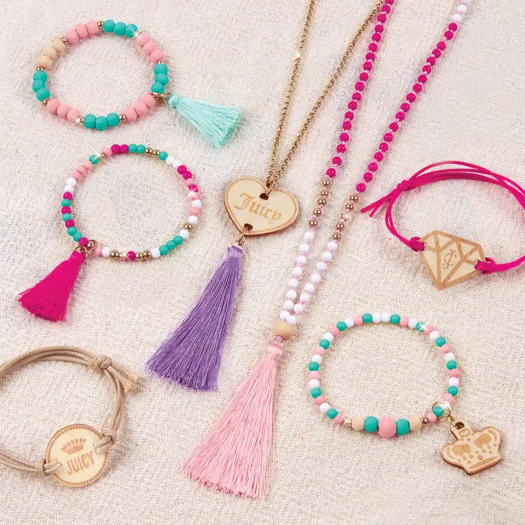 Kit Para Hacer Pulseras Manillas Accesorios Madera Juguete Niñas