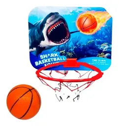 Cancha Baloncesto Balón Red Niños Dibujo Tiburón Regalo