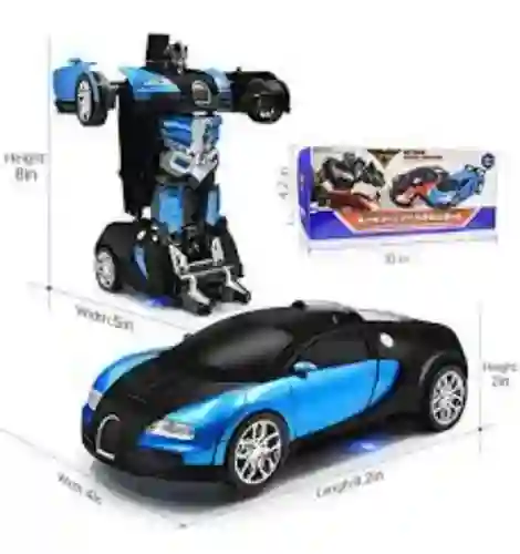 Carro Deportivo Robot Luz Sonido Transformers Movimiento
