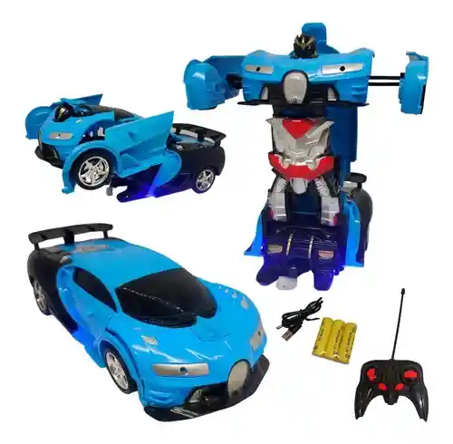 Robot Carro Control Recargable Luz Juguete Transformers 1:18