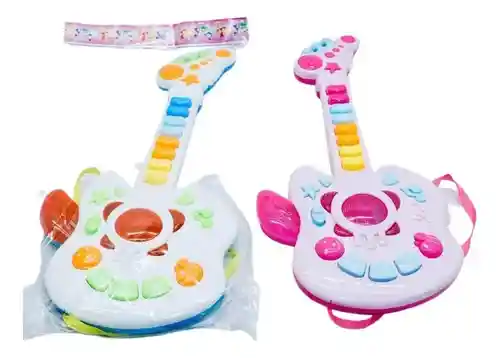 Guitarra Musical Rock Con Luces Y Sonido Niños Niñas Regalo