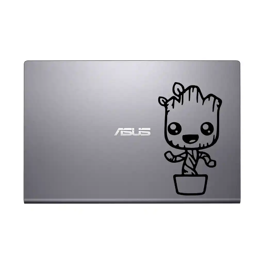 Sticker Para Computador Groot Negro