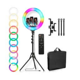 Hepa Aro De Luz Led Rgb Colores 45cm Incluye Tripode 2.1m