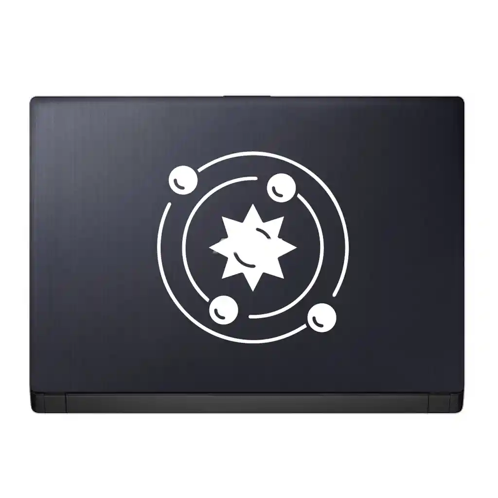 Sticker Para Portatil Universo Blanco