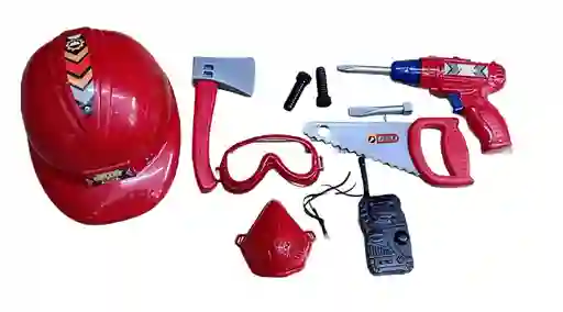 Set Kit De Herramientas Construcción Para Niños Juguete Rojo