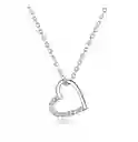 Collar Para Mujer Dije Corazón Con Circones En Plata 925