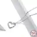 Collar Para Mujer Dije Corazón Con Circones En Plata 925