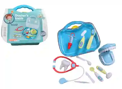 Kit Set De Doctor Odontólogo Maleta Juguete Para Niños