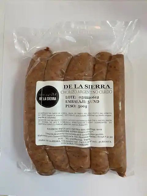 Chorizo Argentino Cerdo