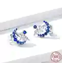 Aretes Topos Para Mujer Hada Con Circones En Plata 925