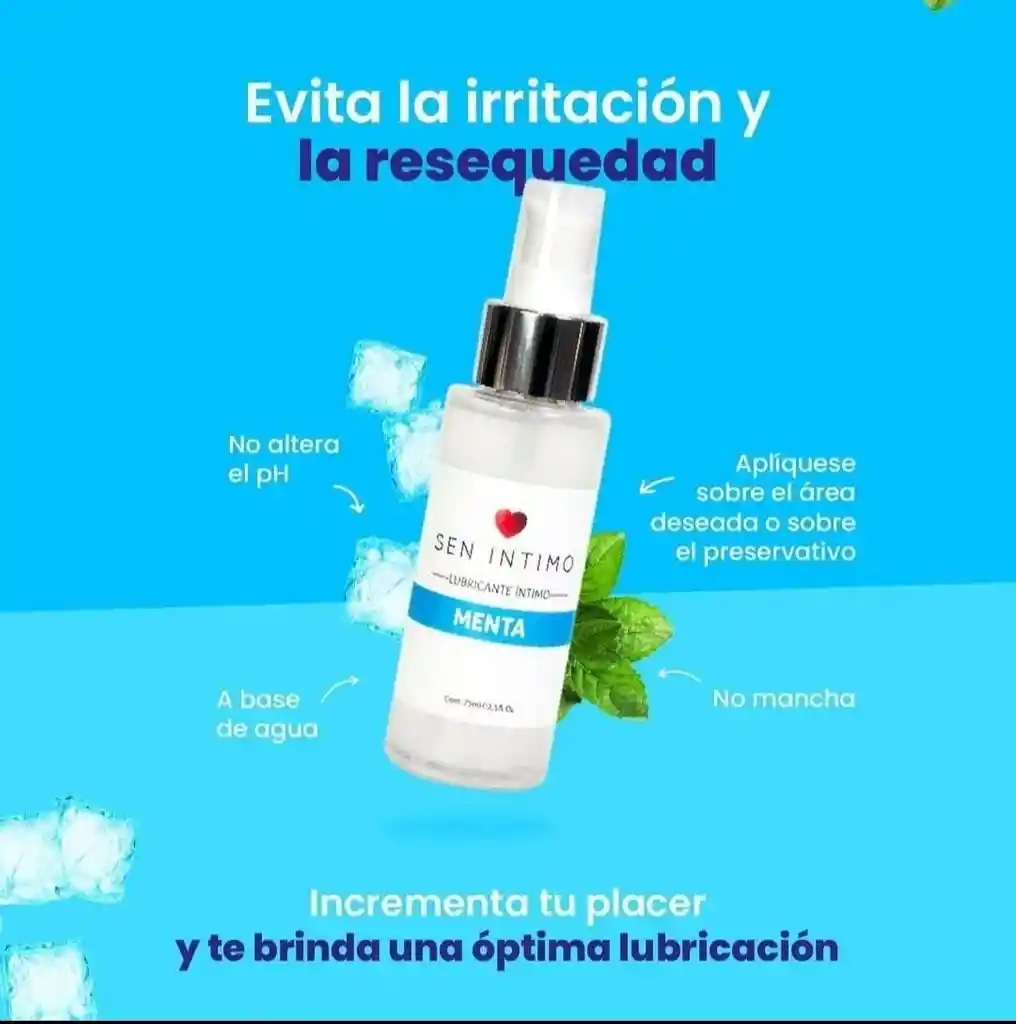 Lubricante Intimo De Menta Sen Intimo 75ml