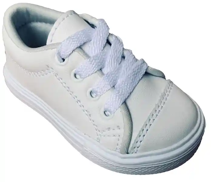 Tenis Blanco Colegial Para Niños /niñas Talla 21