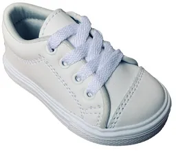 Tenis Blanco Colegial Para Niños /niñas Talla 22