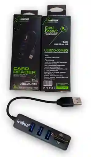 Multipuerto Adaptador Card Reader Usb 2.0 Hub Ramitech