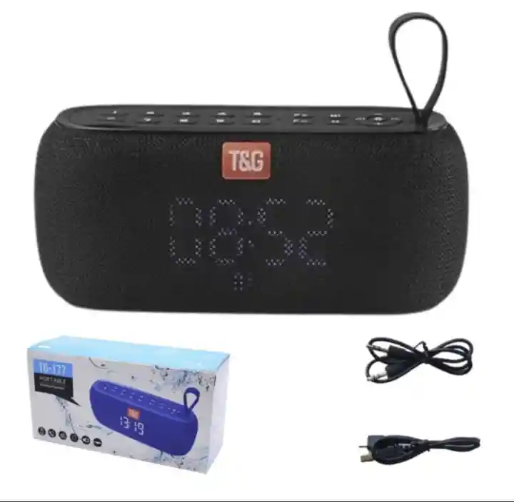 Parlante Bluetooth Con Reloj Tg-177