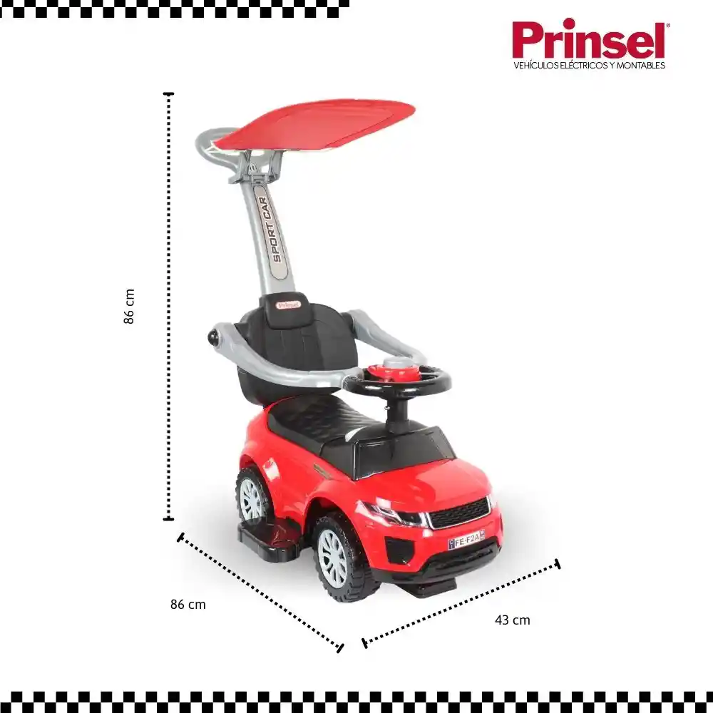 Prinsel Montable De Impulso Convertible Carritodiscovery Edicion Especial Rojo