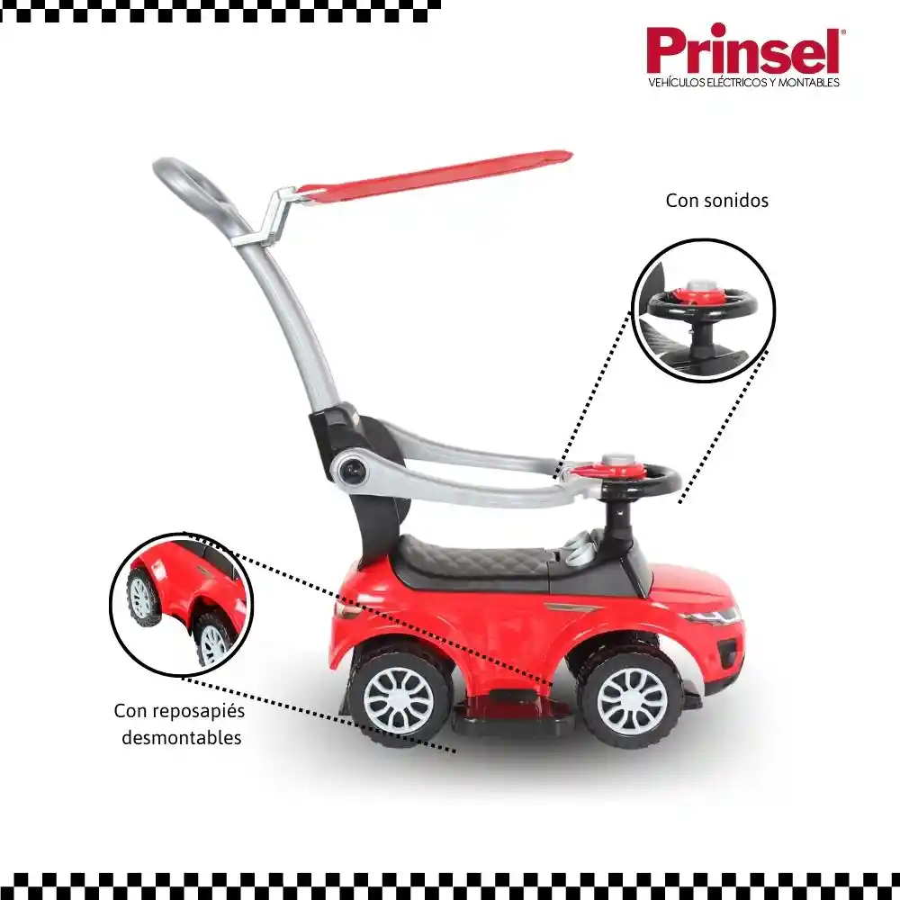 Prinsel Montable De Impulso Convertible Carritodiscovery Edicion Especial Rojo