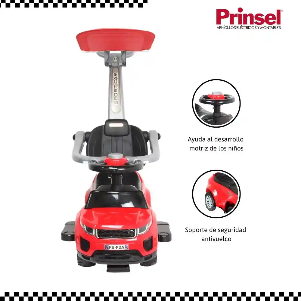 Prinsel Montable De Impulso Convertible Carritodiscovery Edicion Especial Rojo