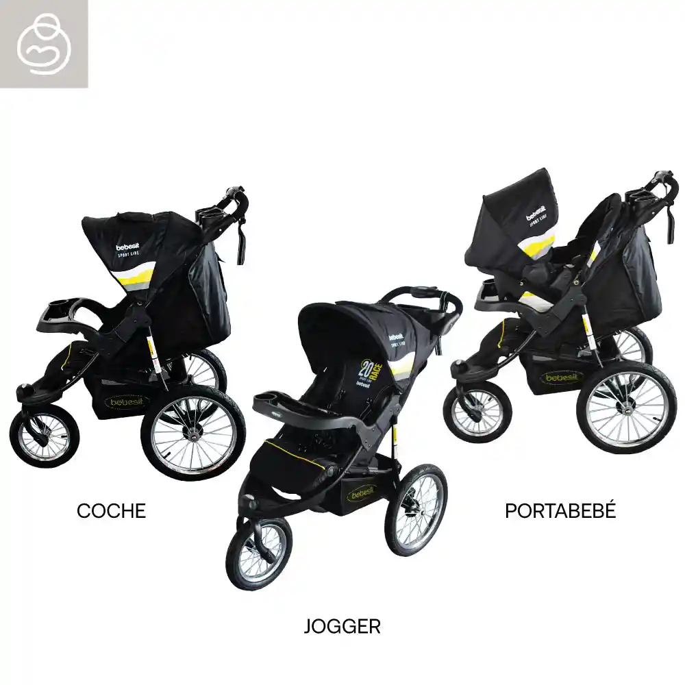 Travel Cochesystem Jogger X7 Sport Black Coche 4 En 1