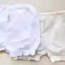 Ropa De Bebé. Bombacho / Cubre Pañal, Short Blanco Algodón 24 M